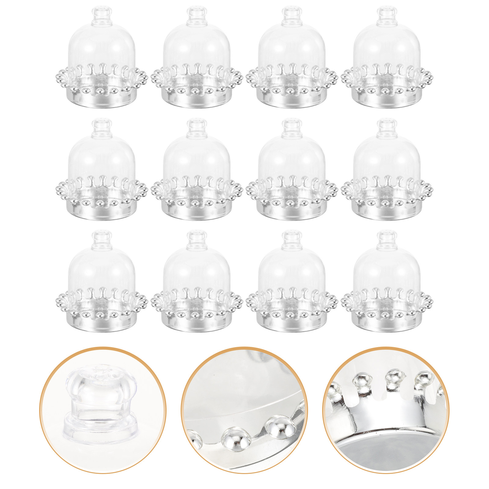 Plastic Dome Clear - 12Pcs Cake Stands Dome Cover Transparent