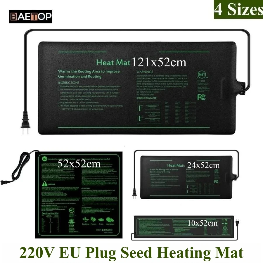 4 Sizes 220V EU Plug Seedling  - Heat Mat Seedling ulasan dan harga