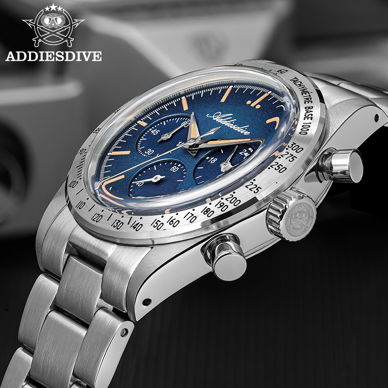 ADDIESDIVE New Men Watches Chr - Plastic Dome Clear ulasan dan harga