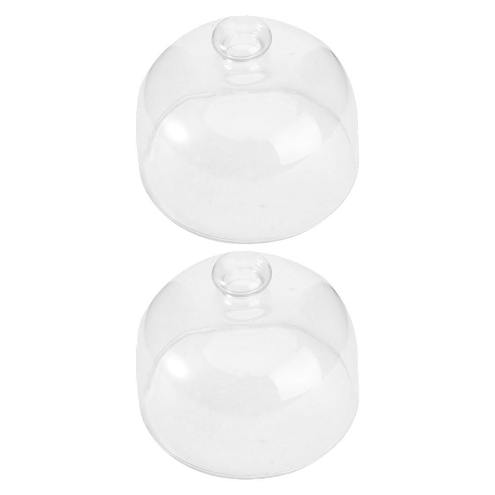 2Pcs Transparent Glass Cake Do - Plastic Dome Clear ulasan dan harga