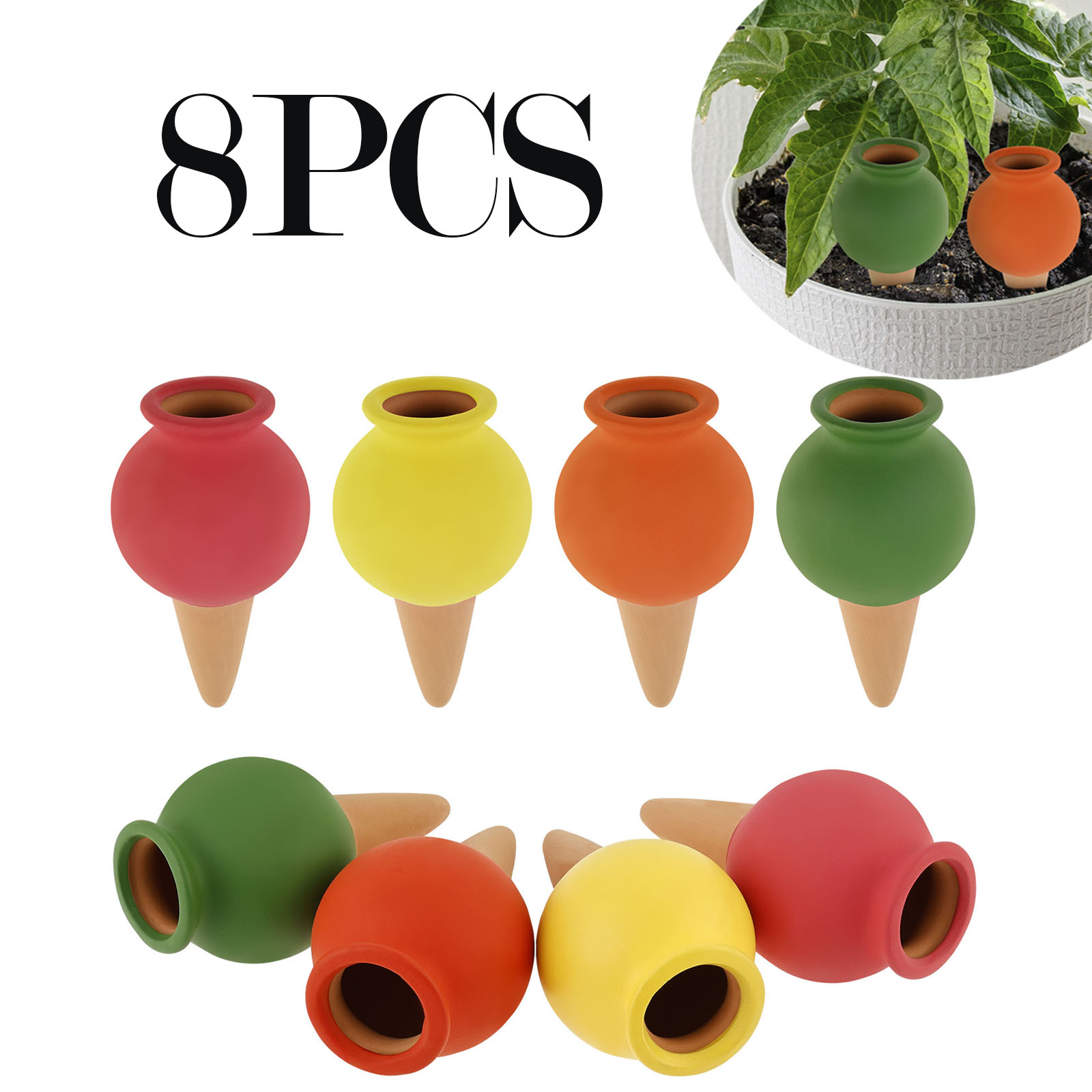 8Pcs Terracotta Self Watering  - Self Watering Insert ulasan dan harga