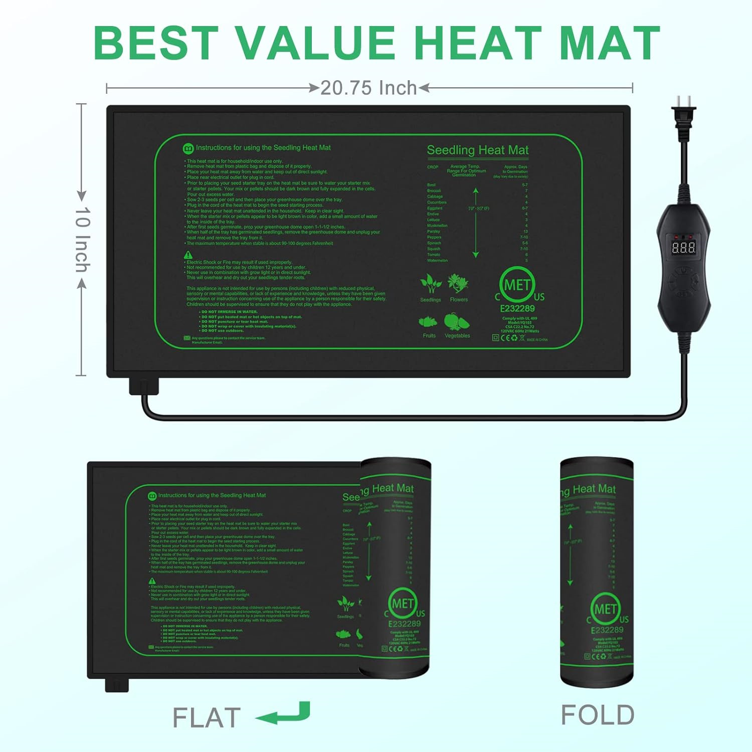 Seedling Heat Mat With Digital - Rooting Gel Clone ulasan dan harga
