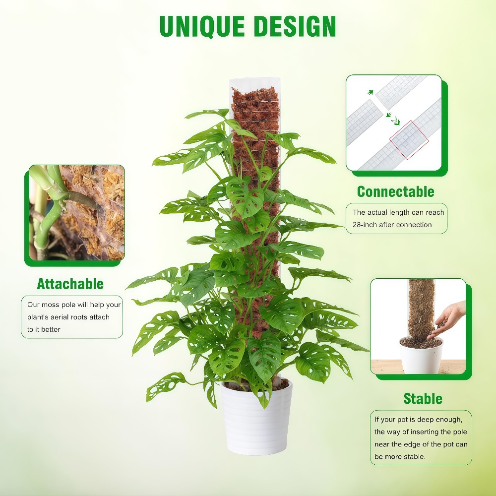 Moss Pole Plastic Plant Stand  - Sphagnum Moss Dry ulasan dan harga